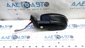 Left side mirror assembly Nissan Rogue Sport 17-22 11-pin, turn signal, heated, camera, for BSM, black, worn