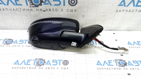 Right side mirror assembly for Nissan Rogue Sport 17-22, 11 pins, turn signal, heated, camera, compatible with BSM, black, scratches