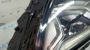 Left front headlight assembly for Audi Q5 80A 18-20 LED, sand, cracks in the glass