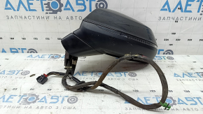 Left side mirror assembly for Audi Q5 80A 18-24V 15-pin, black, auto-dimming, turn signal, BSM, heated, scratches