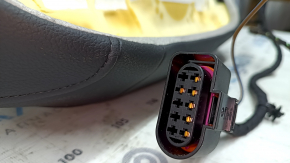 Audi Q5 80A 18-20 leather passenger seat trim, lower part, black, heated, dented, needs cleaning