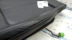 Driver's seat upholstery, lower part, Audi Q5 80A 18-20 leather, black, heated, dry-cleanable, dented, worn