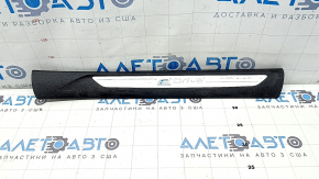Front right door sill trim BMW X5 F15 14-18 black with chrome insert, type 2, scratches, corrosion, worn