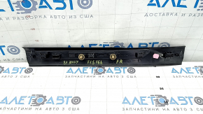Front right door sill trim BMW X5 F15 14-18 black with chrome insert, type 2, scratches, corrosion, worn