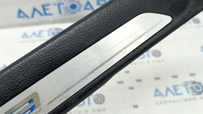 Front right door sill trim BMW X5 F15 14-18 black with chrome insert, type 2, scratches, corrosion, worn