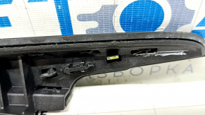 Left side trim panel for center console BMW X5 F15 14-18, poplar wood, scratches, broken mount