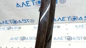 Left side trim panel for center console BMW X5 F15 14-18, poplar wood, scratches, broken mount