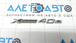 Emblem inscription Xdrive 40e door front right BMW X5 F15 16-18 plug-in