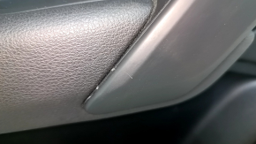 Door trim, rear left, Audi Q5 80A 18-20, black leather, wood molding, with handle, armrest and insert, black leather, with squeaker, scratches