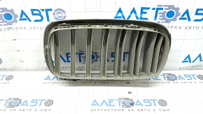 Right radiator grill nostril BMW X5 F15 14-18 Pure Excellence, cracks, broken fastening, sand