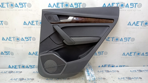 Door trim panel rear right Audi Q5 80A 18-20 black leather, molding under the tree, with a handle, armrest and insert black leather, with a lock button, with a squeaker, scratches