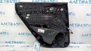 Door trim panel rear right Audi Q5 80A 18-20 black leather, molding under the tree, with a handle, armrest and insert black leather, with a lock button, with a squeaker, scratches