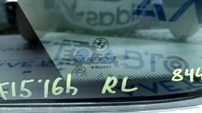 Rear left window, blind glass, BMW X5 F15 14-18, tinted, chrome, worn seal, butt