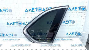 Rear right window, fixed glass, BMW X5 F15 14-18, tinted, chrome, worn seal, scratches
