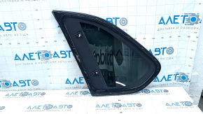 Rear right window, fixed glass, BMW X5 F15 14-18, tinted, chrome, worn seal, scratches