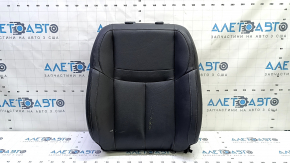 Upper passenger seat trim for Nissan Rogue Sport 17-22, black leather, heated, ready to clean