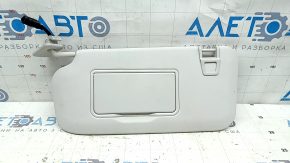 Left visor for Ford Bronco Sport 2018-2020 without sunroof, gray with backlight, without hook