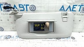 Left visor for Ford Bronco Sport 2018-2020 without sunroof, gray with backlight, without hook