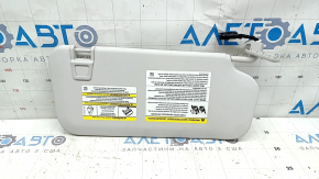 Left visor for Ford Bronco Sport 2018-2020 without sunroof, gray with backlight, without hook