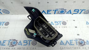 Right front panel air vent deflector for Ford Bronco Sport 21-25, gray with black trim, broken fasteners