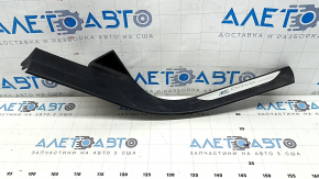 BMW X5 F15 14-18 black rear right door sill trim for 2 rows with chrome insert, type 2, scratches, broken mount