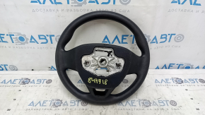 The steering wheel is bare, Ford Bronco Sport 21-25, black leather, without heating, buttons, paddles, scratches.