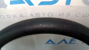 The steering wheel is bare, Ford Bronco Sport 21-25, black leather, without heating, buttons, paddles, scratches.