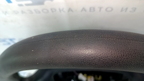 The steering wheel is bare, Ford Bronco Sport 21-25, black leather, without heating, buttons, paddles, scratches.