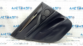 Door trim card rear left BMW X5 F15 14-18 leather black Dakota without curtain, Harman Kardon, insert and armrest black leather, molding under the tree, with illumination and handle, scratches, dents,