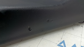Door trim panel, rear right BMW X5 F15 14-18, black Dakota leather, without curtain, Harman Kardon, insert and armrest, black leather, wood molding, with backlight and handle, scratches, tears, dents