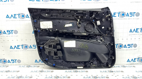 Door trim card front right BMW X5 F15 14-18 leather black Dakota, Harman Kardon, insert and armrest black leather, molding under the tree, with illumination and handle, scratches, tears, dents, nadle