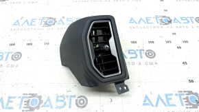 Left front panel air vent deflector for Ford Bronco Sport 21-25, gray with black trim, broken fasteners