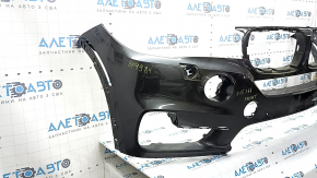 Bare front bumper BMW X5 F15 14-18 for 2 parking sensors, headlight washers, camera, graphite A90, bumpers, broken fasteners