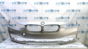 Front bumper bare BMW 3 F30 16-18 Sport line, without parking sensors, silver, dented