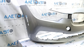Front bumper bare BMW 3 F30 16-18 Sport line, without parking sensors, silver, dented