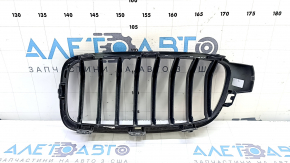 Right radiator grille BMW 3 F30 4D 12-18 Sport Line, gloss black, broken frame mount