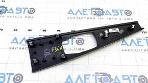 Dark wood trim for the center console under the multimedia joystick for the BMW 3 F30 12-18