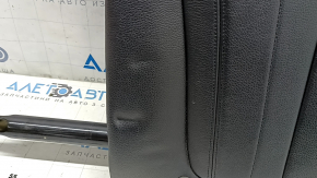 Rear seat back, 2nd row, left, BMW X5 F15 14-18, black Dakota leather, heated, with seat belt, dented, torn