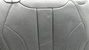 Rear seat back, 2nd row, left, BMW X5 F15 14-18, black Dakota leather, heated, with seat belt, dented, torn