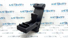 Rear seat backrest, 2nd row, center, BMW X5 F15 14-18, black Dakota leather, dented, scratches, broken fasteners
