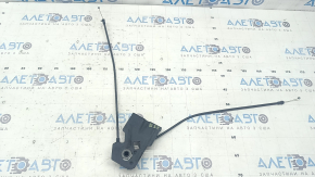 Audi Q5 80A 18-24 hood release handle bracket with cables, broken fasteners