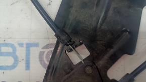 Audi Q5 80A 18-24 hood release handle bracket with cables, broken fasteners