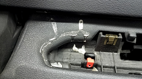 Front dashboard with Airbag BMW X5 F15 14-18, black Dakota leather, for projection, broken mount, broken mounts, scratches, dents, needs cleaning