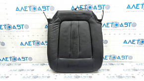 BMW X5 F15 14-18 passenger seat cushion upholstery, black Dakota leather, heated, dents, scratches, cracks, tear