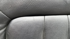 BMW X5 F15 14-18 passenger seat cushion upholstery, black Dakota leather, heated, dents, scratches, cracks, tear