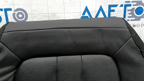 BMW X5 F15 14-18 passenger seat cushion upholstery, black Dakota leather, heated, dents, scratches, cracks, tear