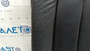 BMW X5 F15 14-18 passenger seat cushion upholstery, black Dakota leather, heated, dents, scratches, cracks, tear