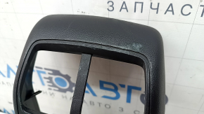 Rear center console trim for a 2021-2025 Ford Bronco Sport, black, for rear air vents, without a charging port, worn, scratches