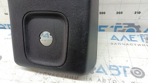 Rear center console trim for a 2021-2025 Ford Bronco Sport, black, for rear air vents, without a charging port, worn, scratches