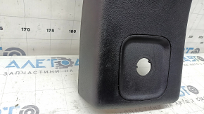 Rear center console trim for a 2021-2025 Ford Bronco Sport, black, for rear air vents, without a charging port, worn, scratches